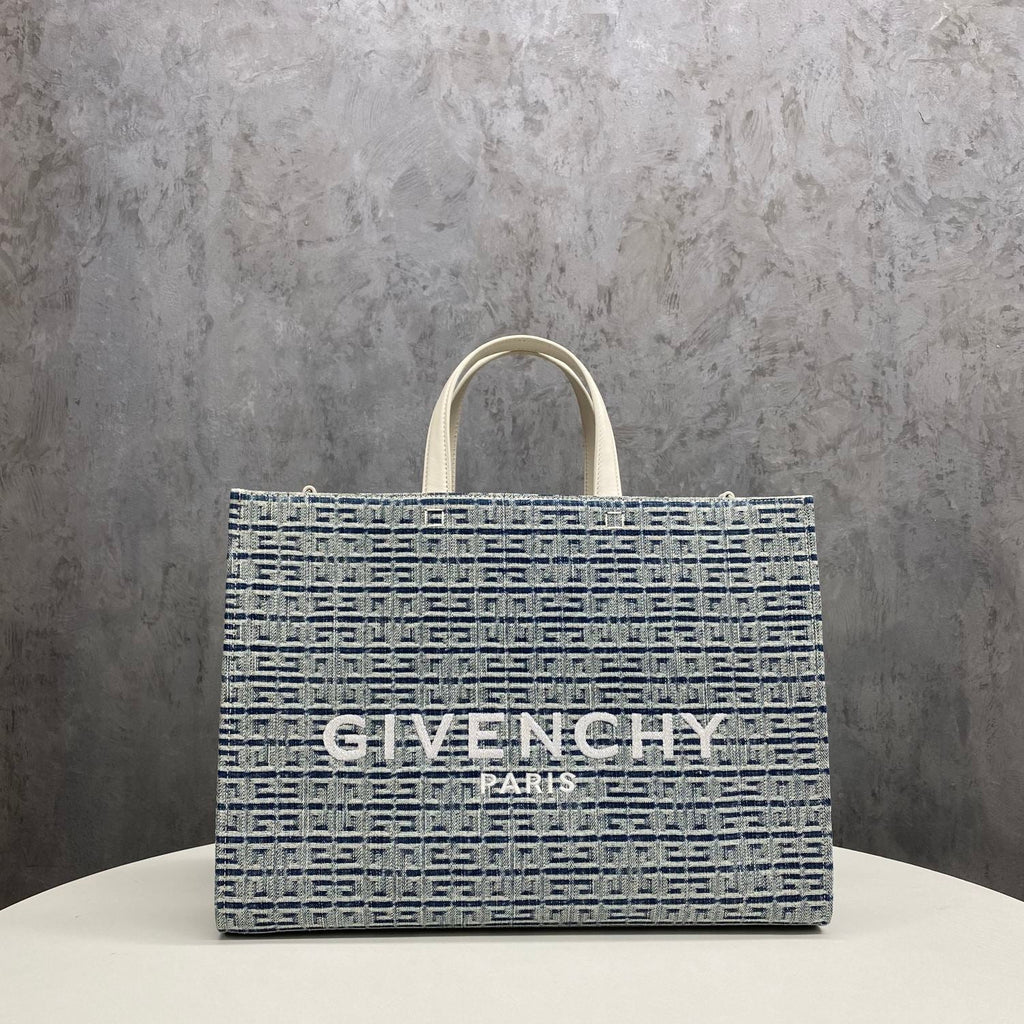 gv MeGLAMIum G Tote Shopping Bag Denim Blue For Women, Handbags, Shoulder Bags 7.5in/19cm GVC GLAMI50N2B1GC-457