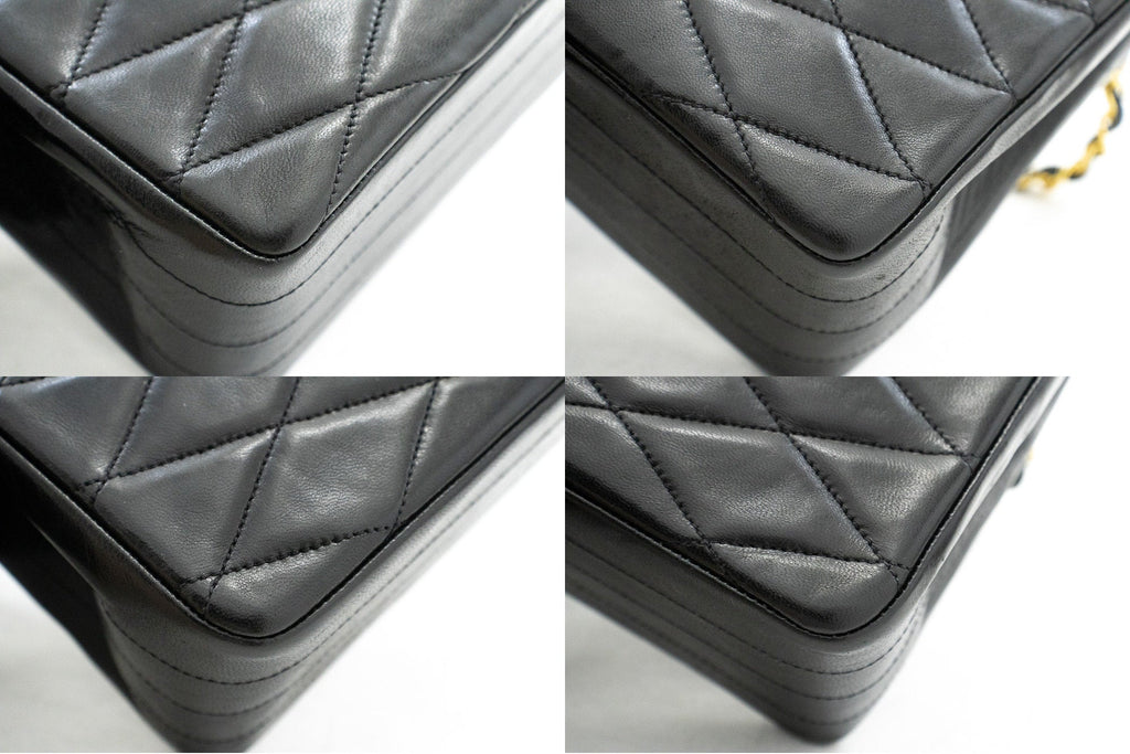 CHANEL Vintage Envelope Chain Shoulder Bag Flap Quilted Lambskin k32