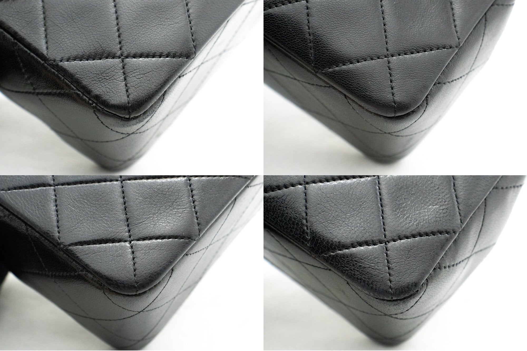 CHANEL Mini Square Small Chain Shoulder Bag Crossbody Black Quilt k44