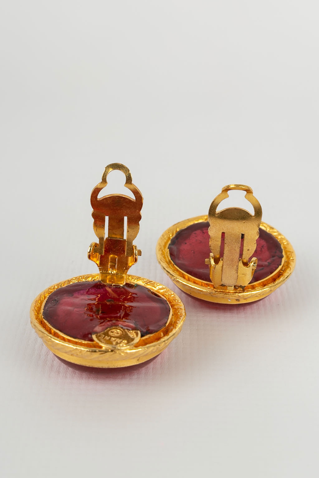 Boucles d'oreilles en pÃƒÆ’Ã‚Â¢te de verre Chanel