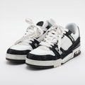 Louis Vuitton LV Trainer Line 23 Years Denim  Leather Trainers 7 Men Black × White MS0283 Monogram