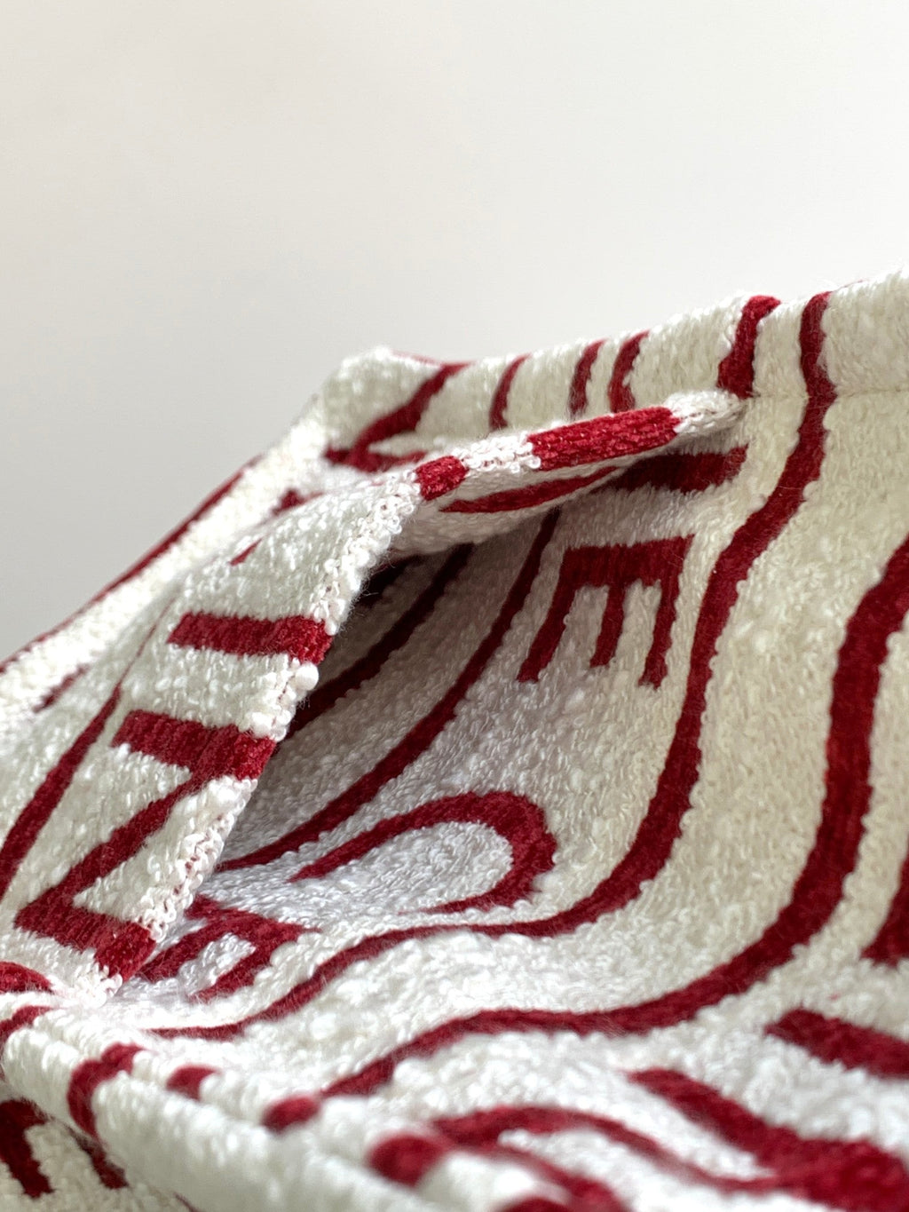 GLAMI Large Cabas Thais In Textile With GLAMI All-Over White / Red For Women 16in/41cm