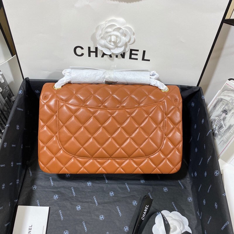 CHLLarge Classic Handbag Gold Hardware Brown For Women, Women’s Handbags, Shoulder Bags 11.8in/30cm