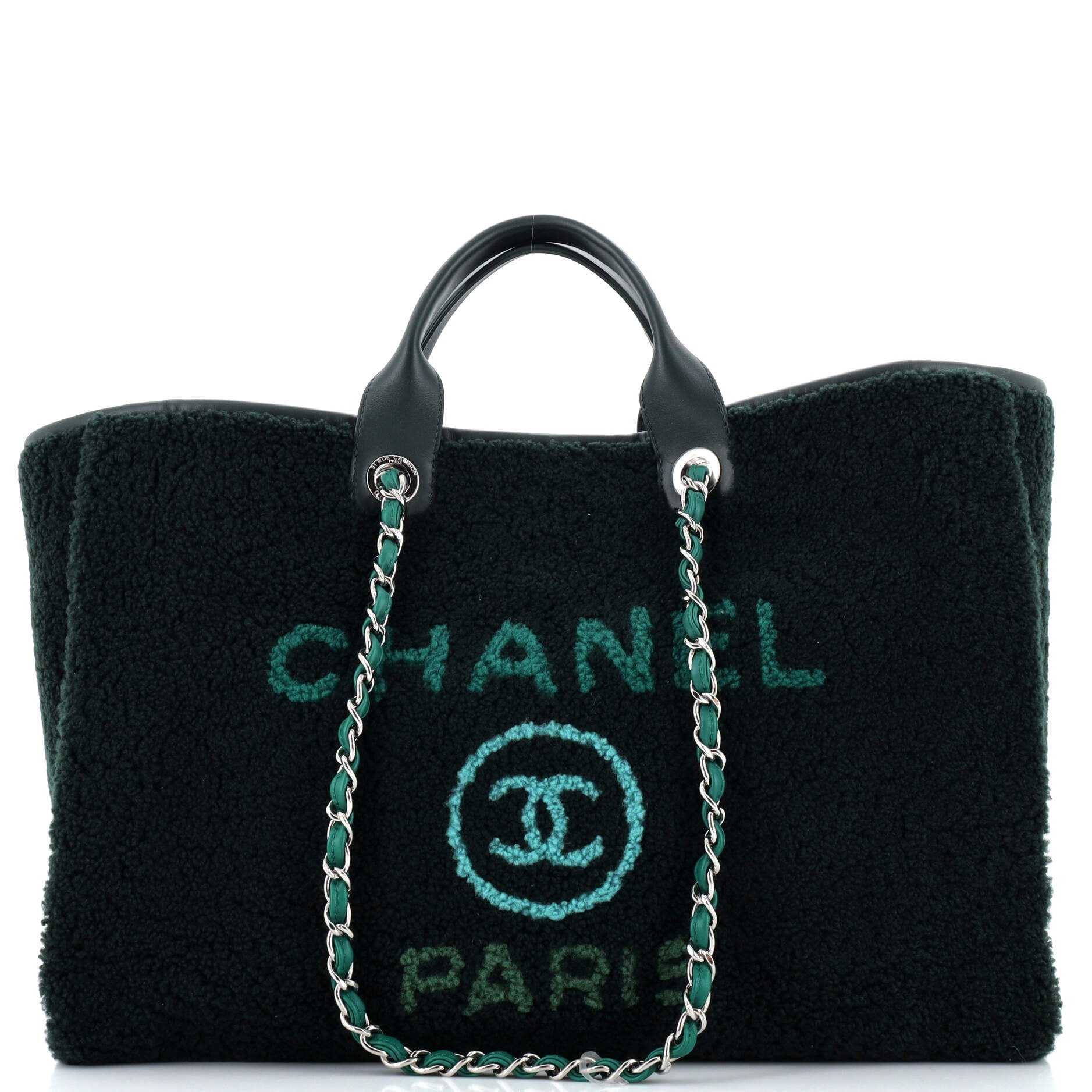 CHANEL Deauville Tote Shearling Large