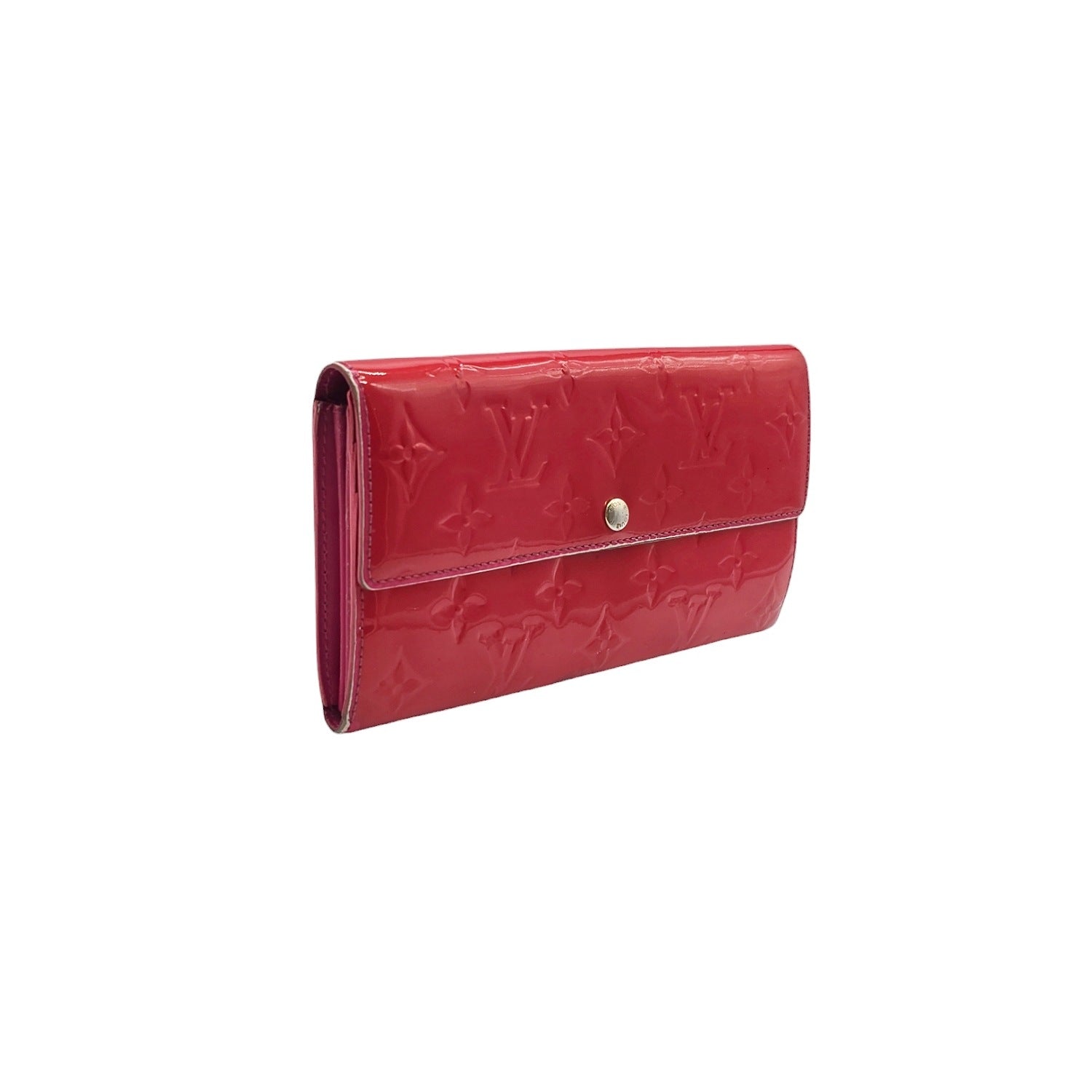 Louis Vuitton Monogram Sarah Vernis Wallet Rose Pop