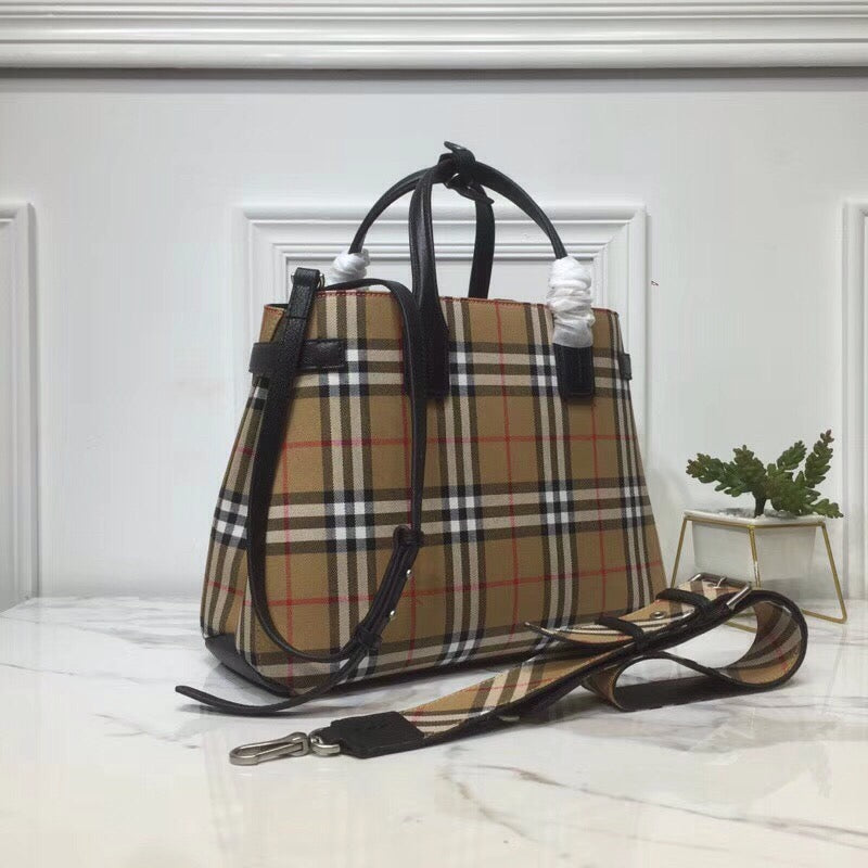 GLAMI House Check Derby MeGLAMIum Banner Purse Tote Black For Women, WomenÃ¢â‚¬â„¢s Bags 14in/35cm