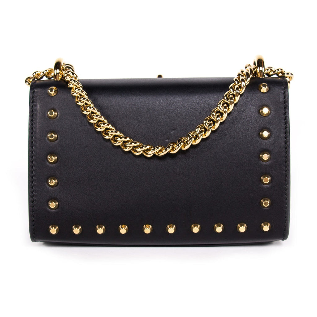 Gucci Padlock Studded Leather Shoulder Bag