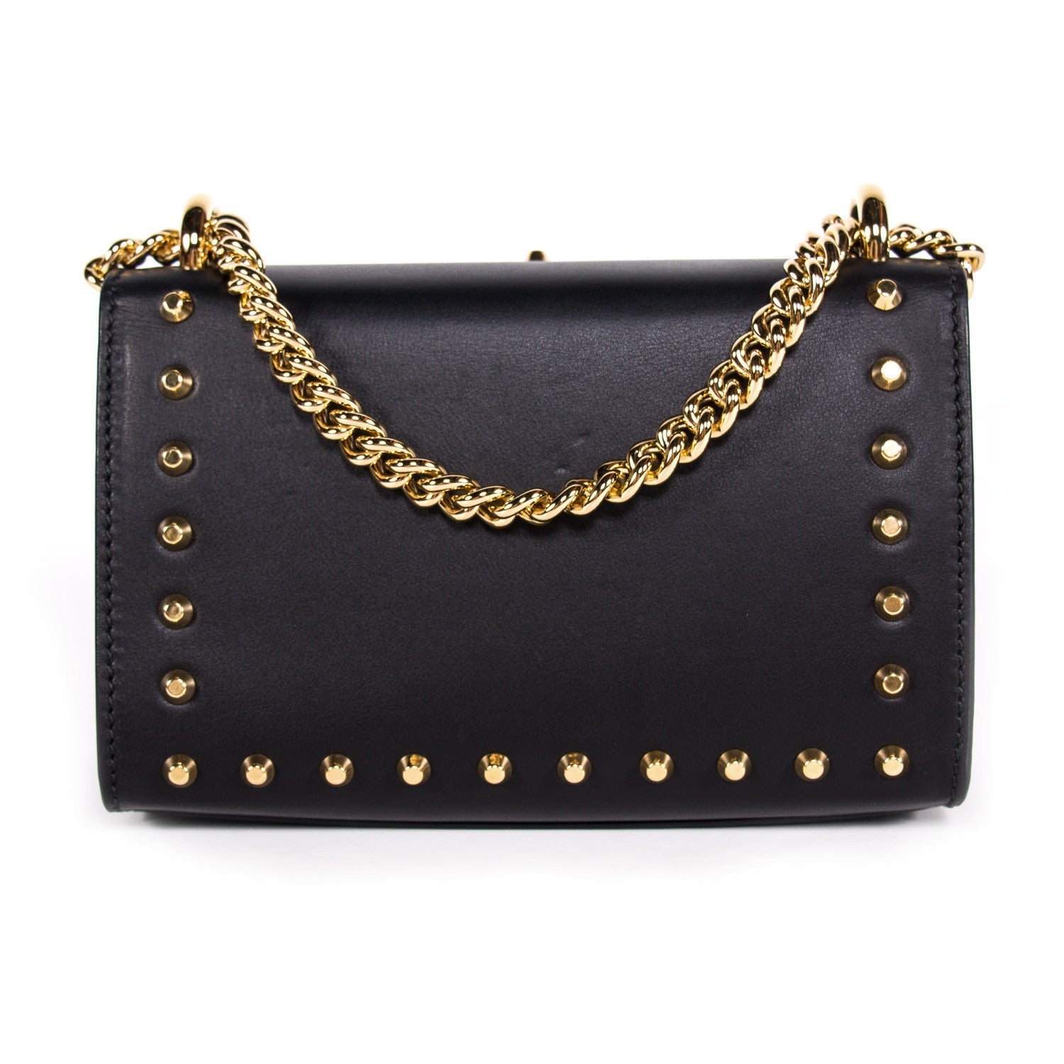Gucci Padlock Studded Leather Shoulder Bag