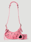 Balenciaga Women Le Cagole Xs Velour Shoulder Bag