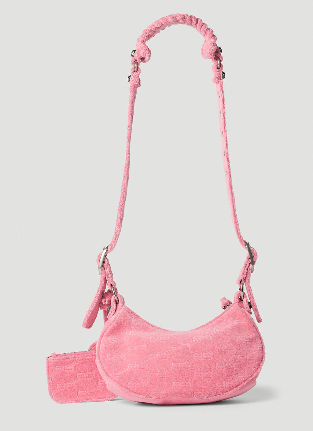 Balenciaga Women Le Cagole Xs Velour Shoulder Bag