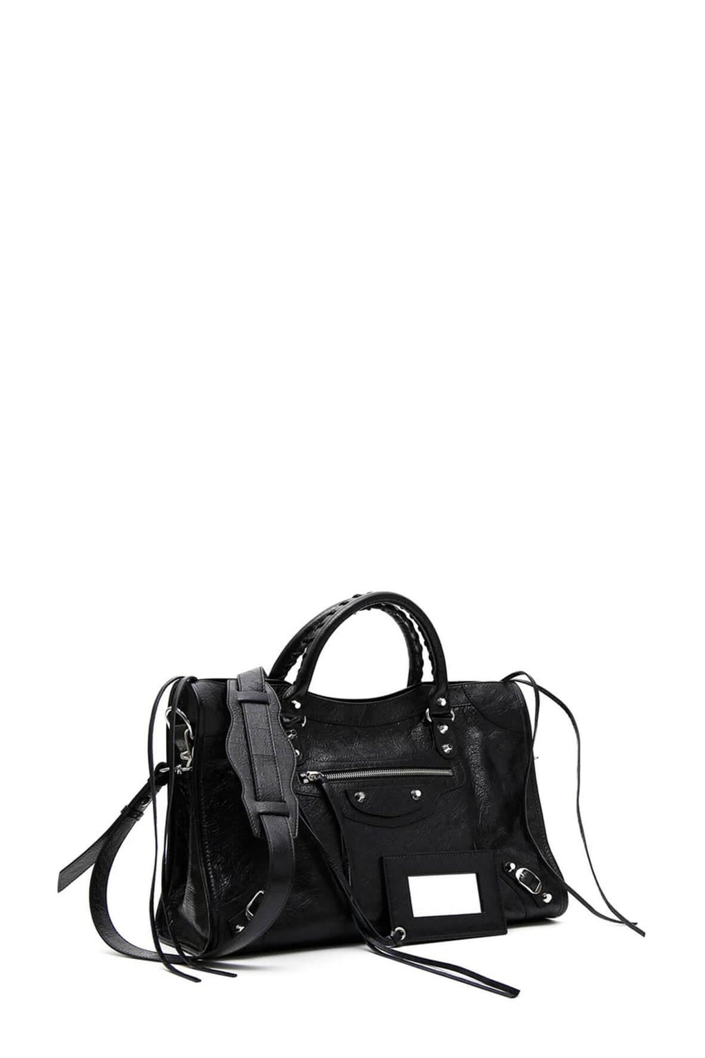 Classic City M Black with Silver Hardware