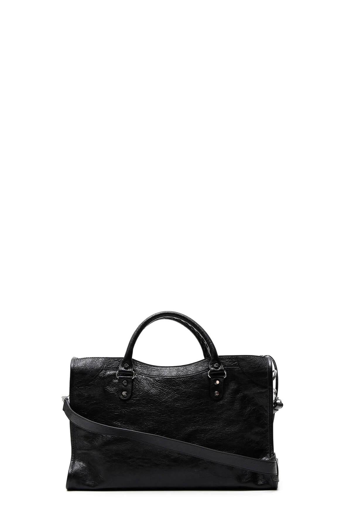 Classic City M Black with Silver Hardware