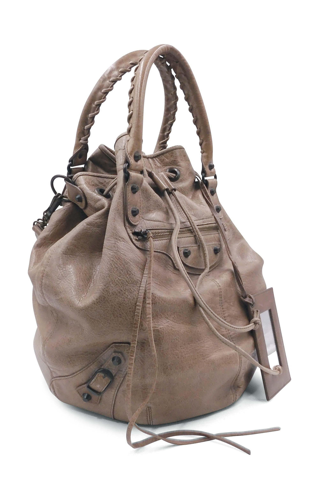 Classic Pompon Bag Noix