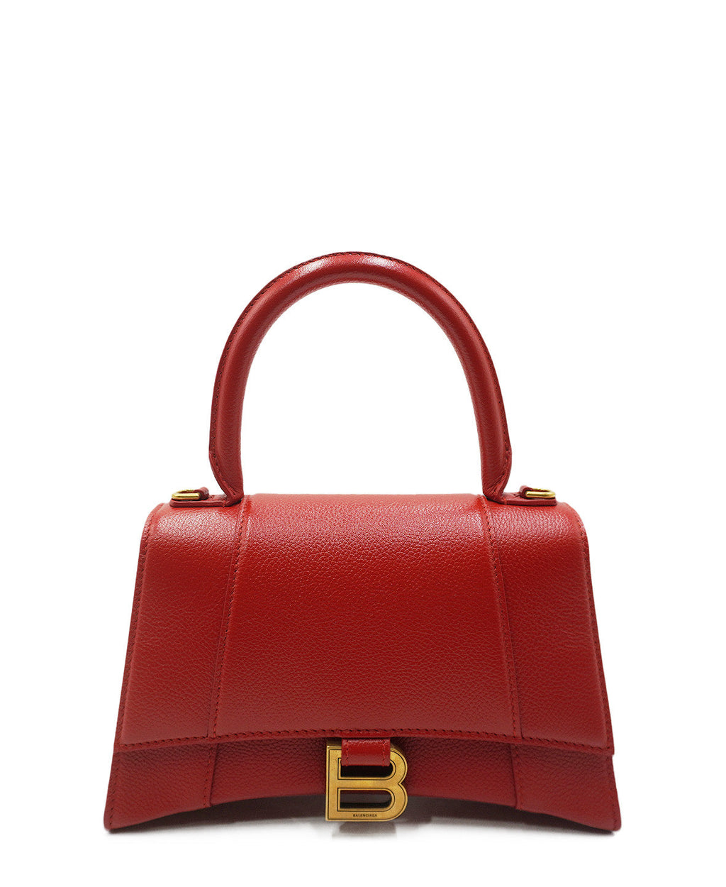 Hourglass Small Top Handle Bag Red