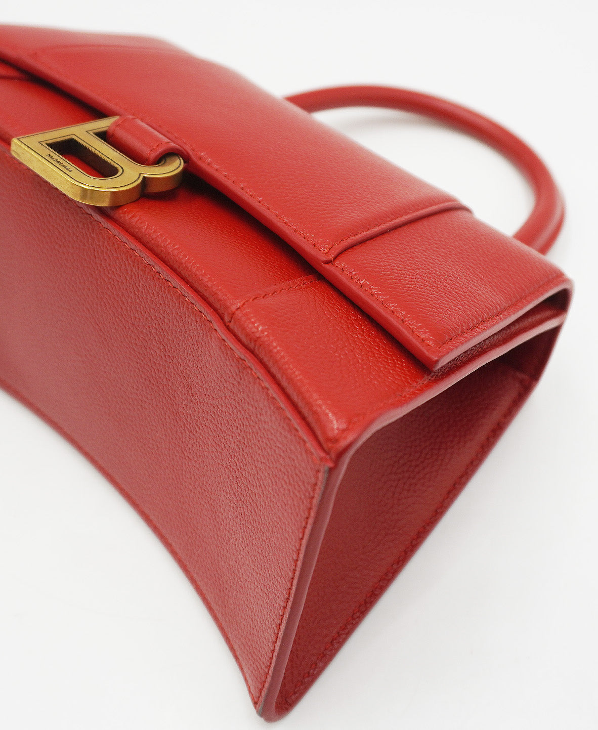 Hourglass Small Top Handle Bag Red