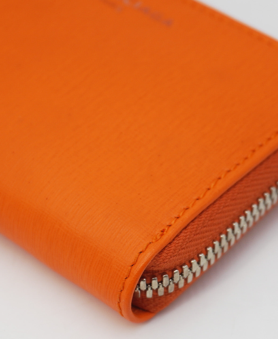 Leather Continental Wallet Orange