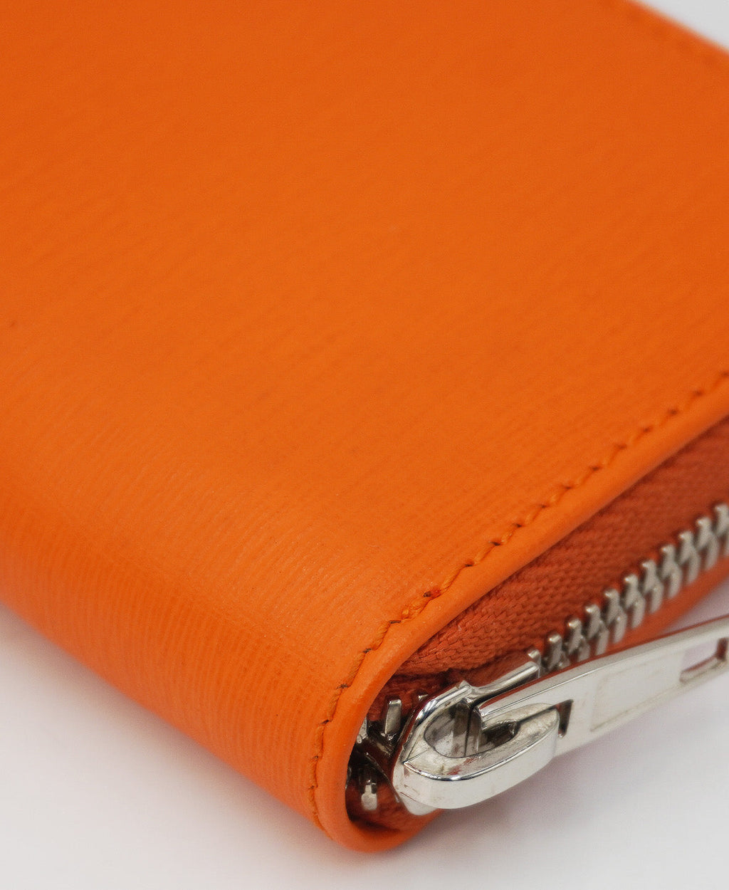 Leather Continental Wallet Orange