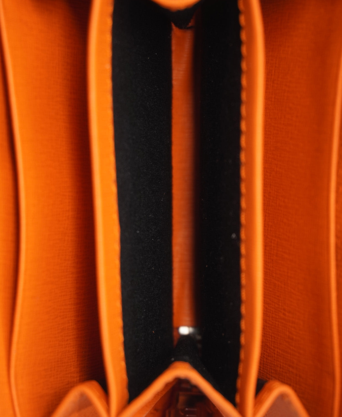 Leather Continental Wallet Orange