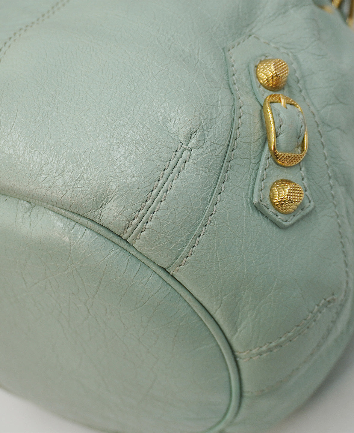Pompon City Bucket Bag Mint