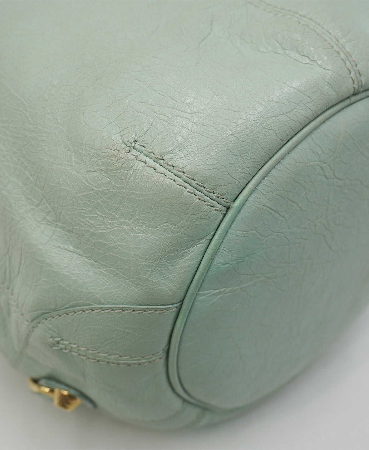 Pompon City Bucket Bag Mint