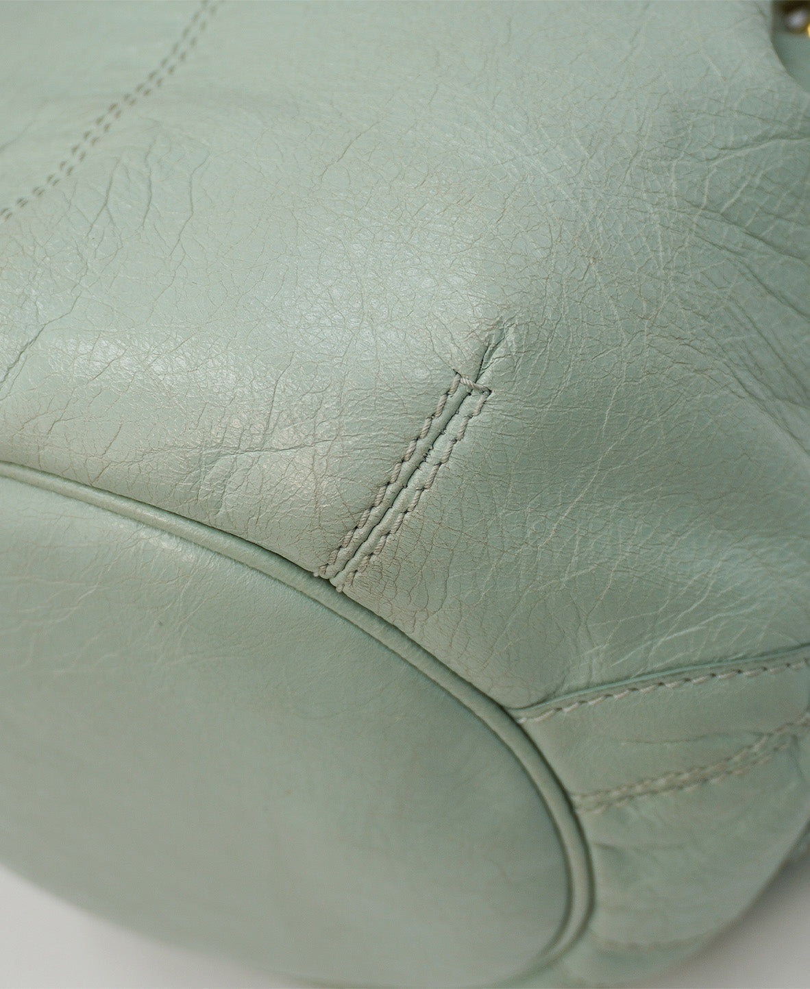 Pompon City Bucket Bag Mint