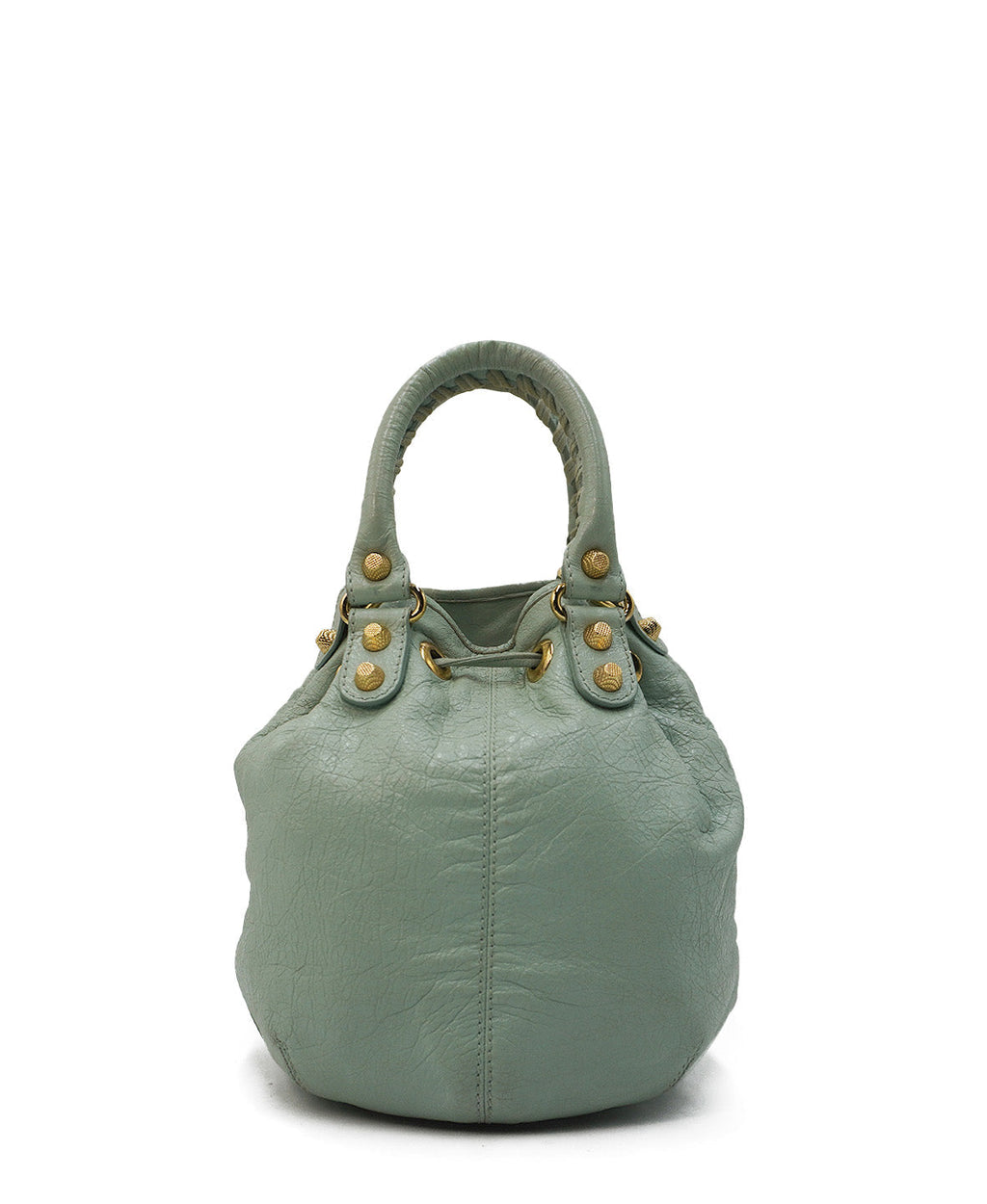 Pompon City Bucket Bag Mint