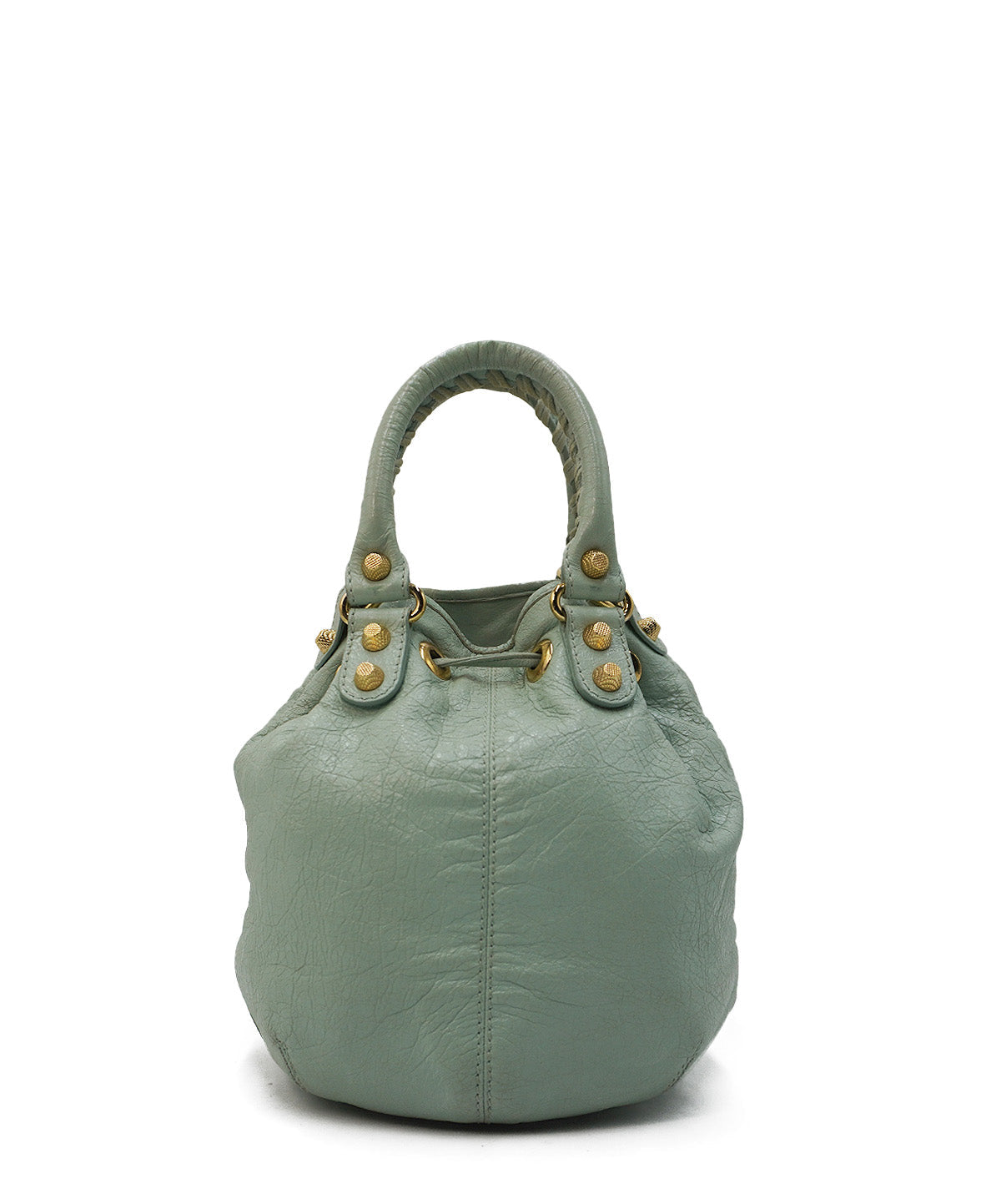 Pompon City Bucket Bag Mint