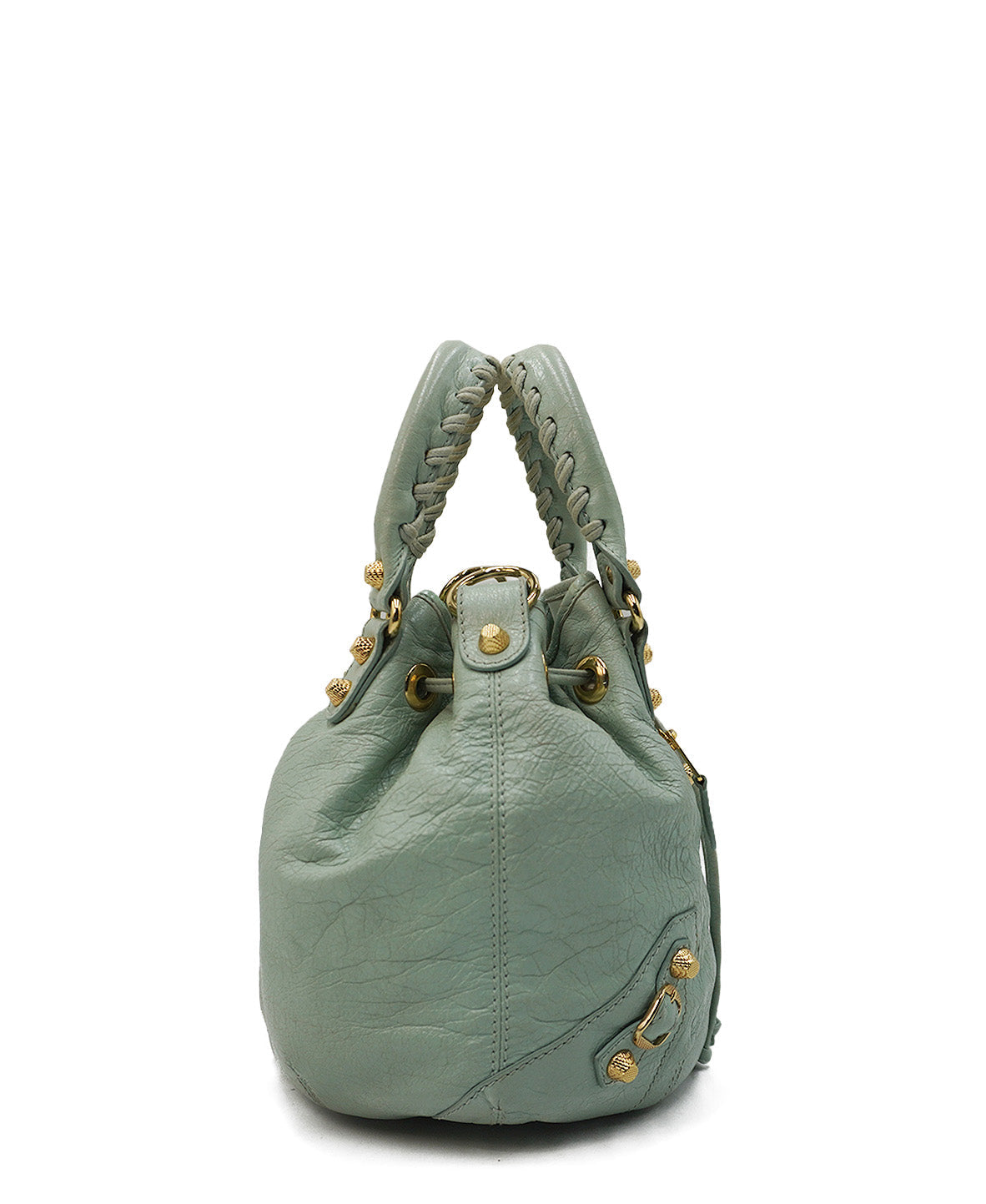 Pompon City Bucket Bag Mint