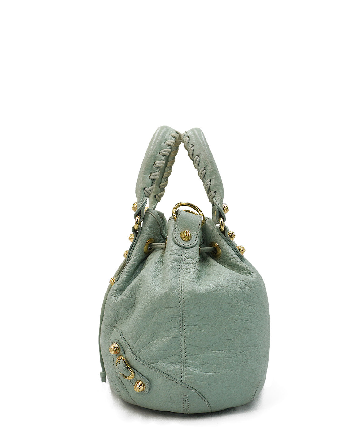 Pompon City Bucket Bag Mint