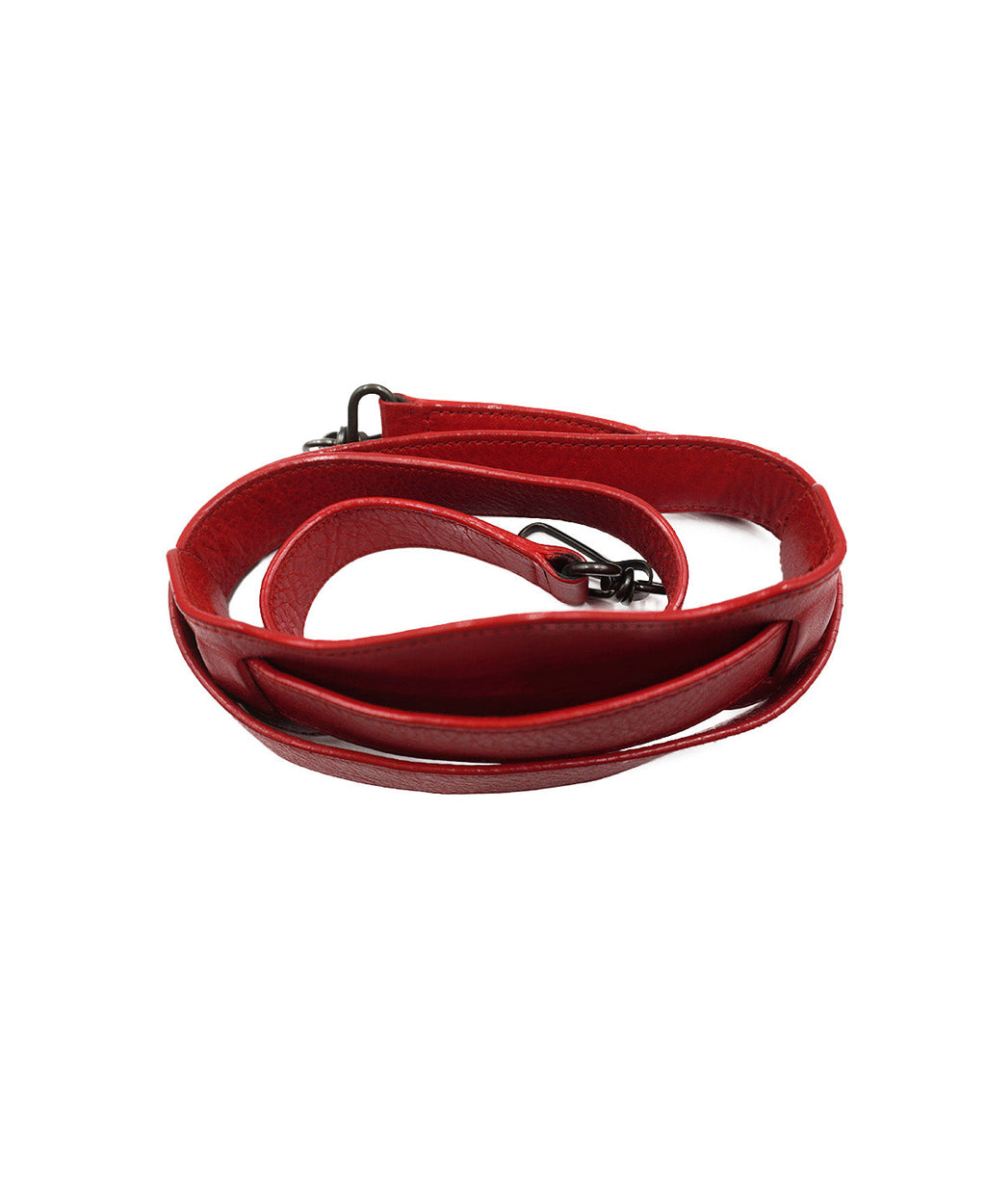 Small Classic City Metallic Edge Leather Red