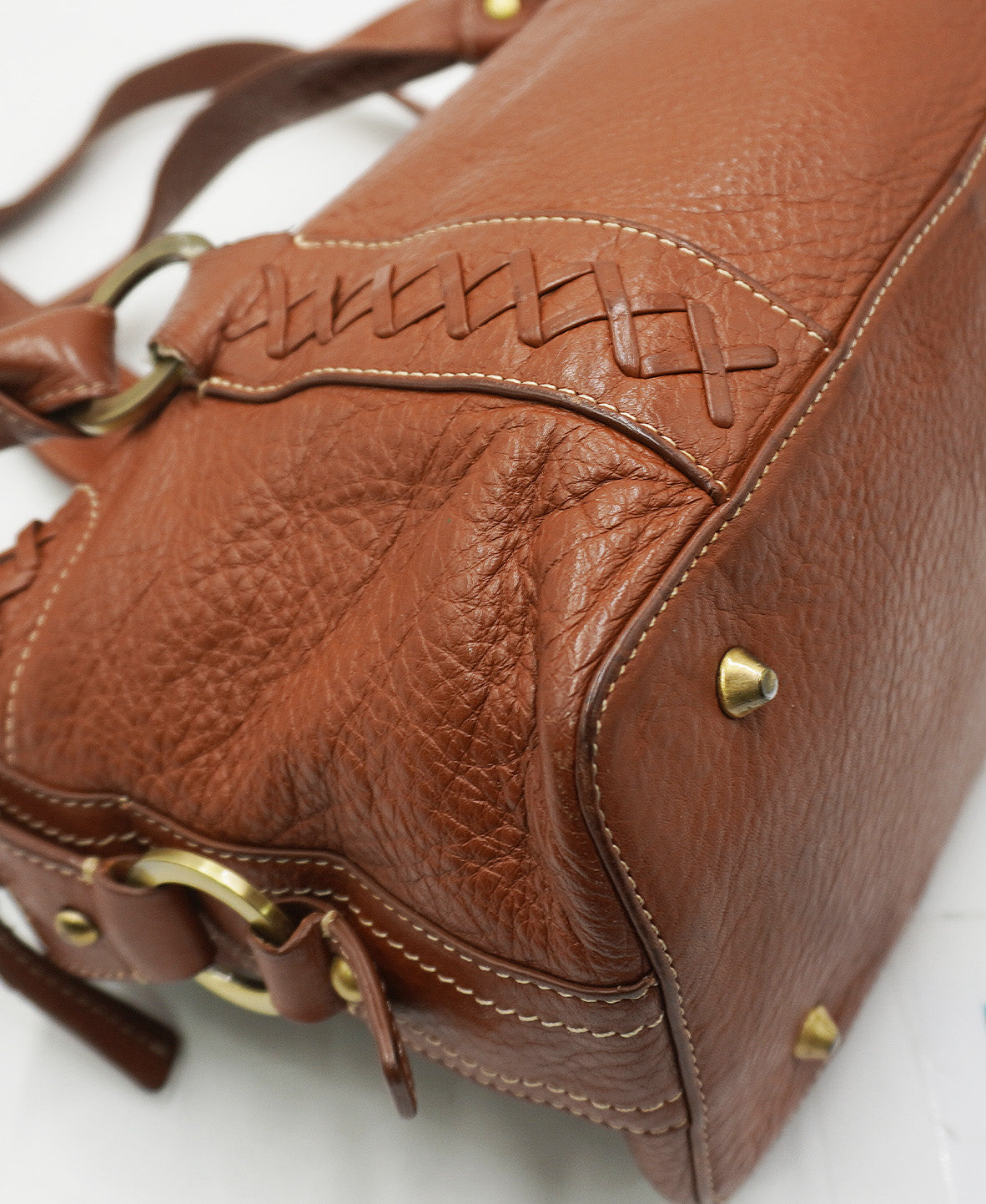 Vintage Satchel BB Shoulder Bag Brown