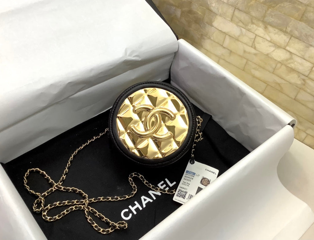CHLRound Sling Bag Gold Toned For Women 4.7in/12cm
