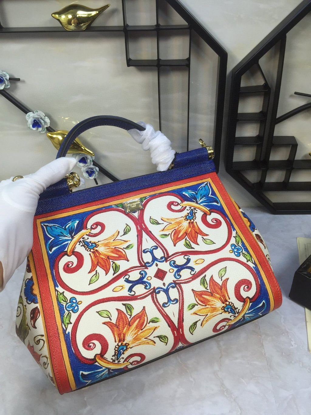 GLAMI 90s Sicily Bag With Logo Print Multicolor For Women 10.2in/26cm GLAMI