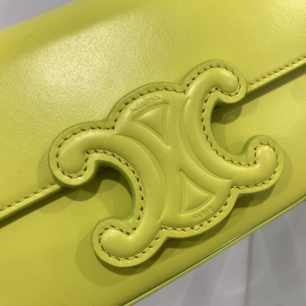 GLAMI Chain Shoulder Bag Cuir Triomphe Green For Women 7.9in/20cm