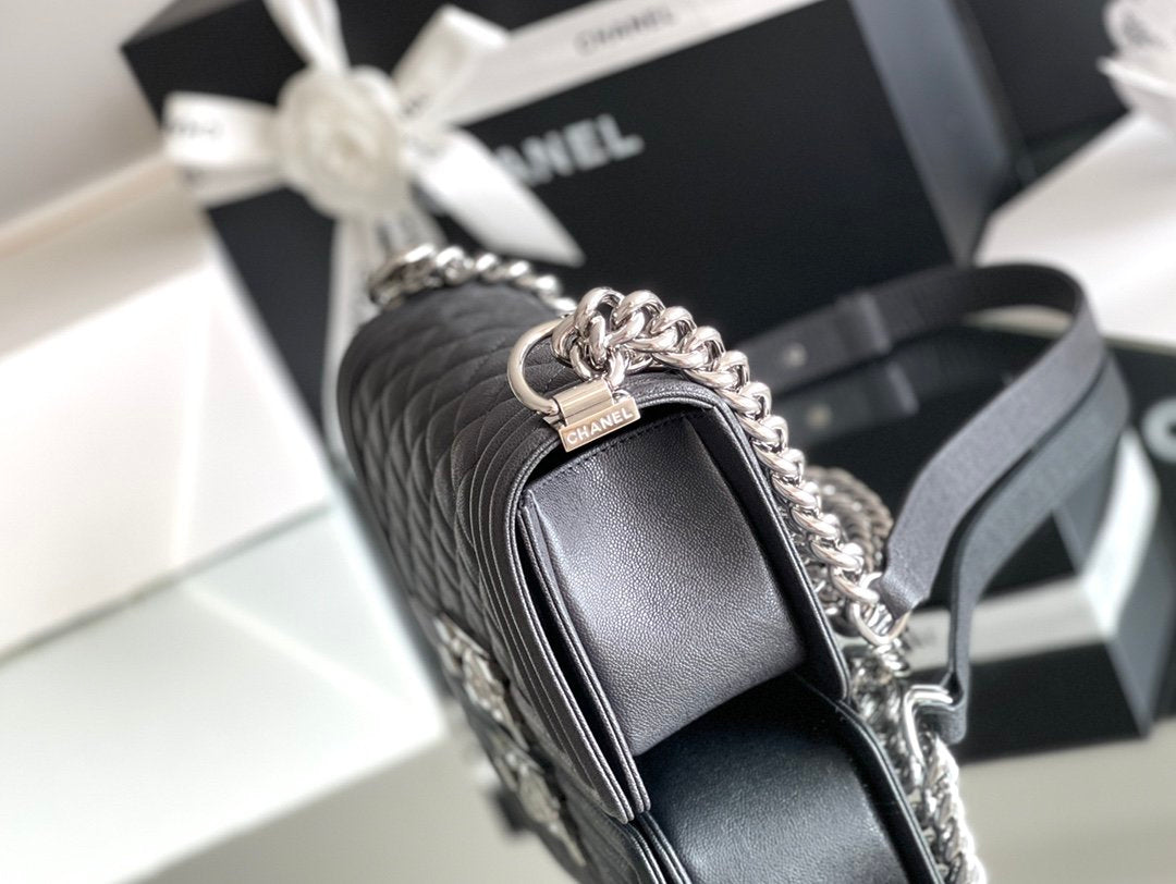 CHLMini Classic GlamIapbag Black For Women 15cm/5.9 in