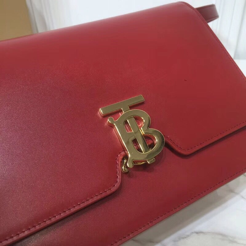 GLAMI Small TB Crossbody Bag Monogram Light Red For Women, Bags 8.3in/21cm