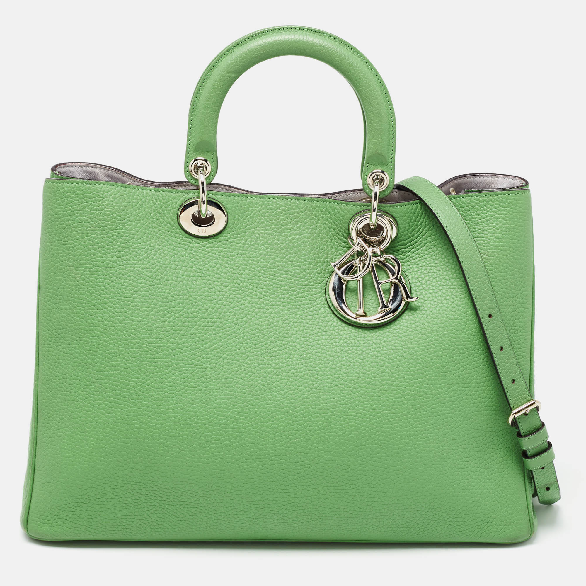 Dior Leather Large Diorissimo Shopper Tote