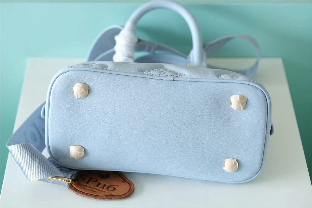 LV Alma GLAMI Bag Handbags,  Shoulder and Cross Body Bags For Women In Bleu Glacier Blue 9.6in/25cm LV M59822
