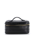 CHANEL Zip Around Top Handle Jewelry Case Quilted Lambskin Small