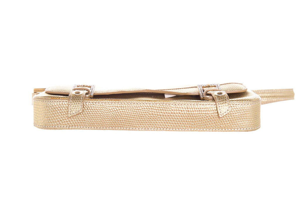 Dolce & Gabbana Vintage Gold & Rhinestone Buckle Handbag