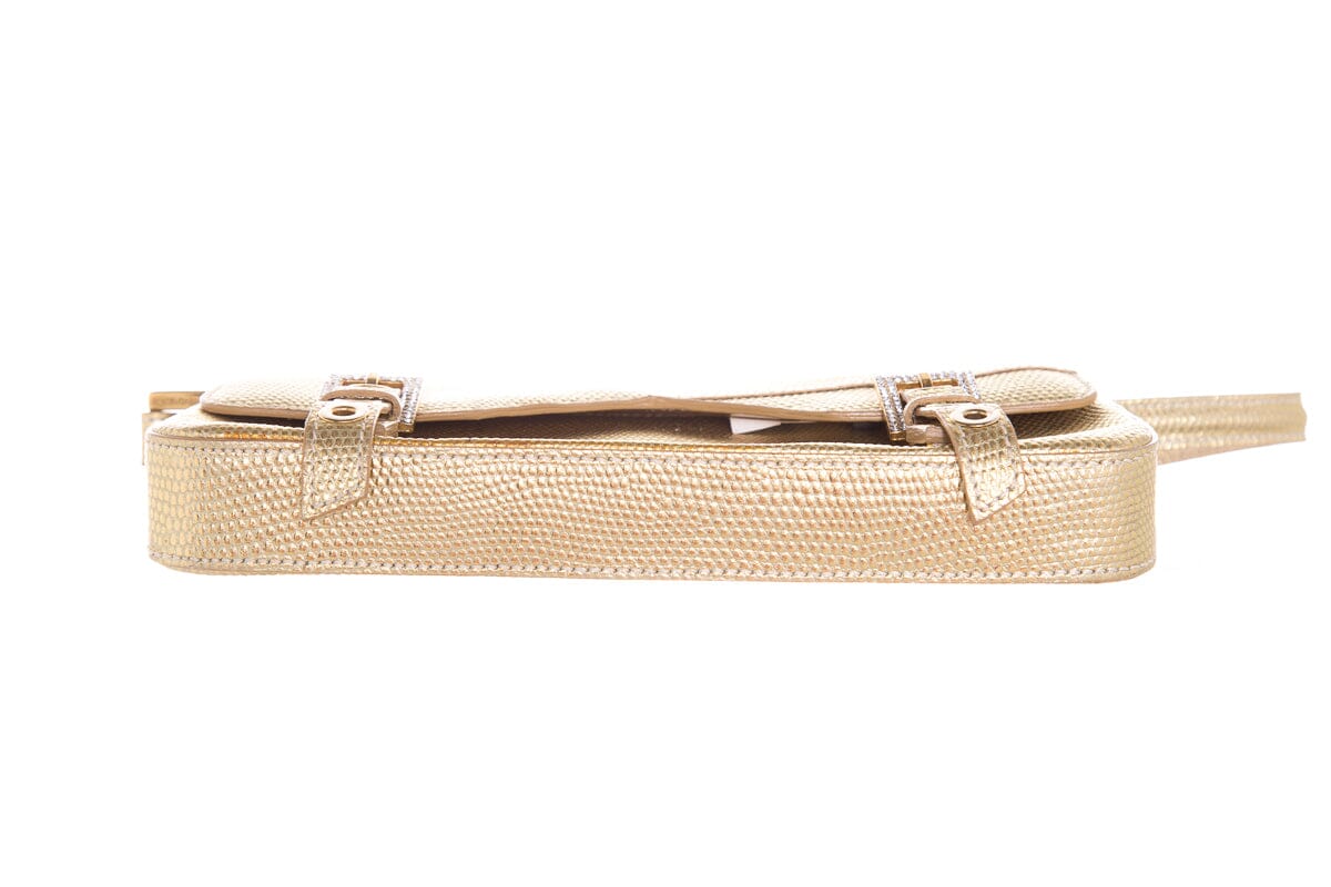 Dolce & Gabbana Vintage Gold & Rhinestone Buckle Handbag