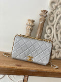 CHLLarge Flap Grey Bag For Women 23cm/9in