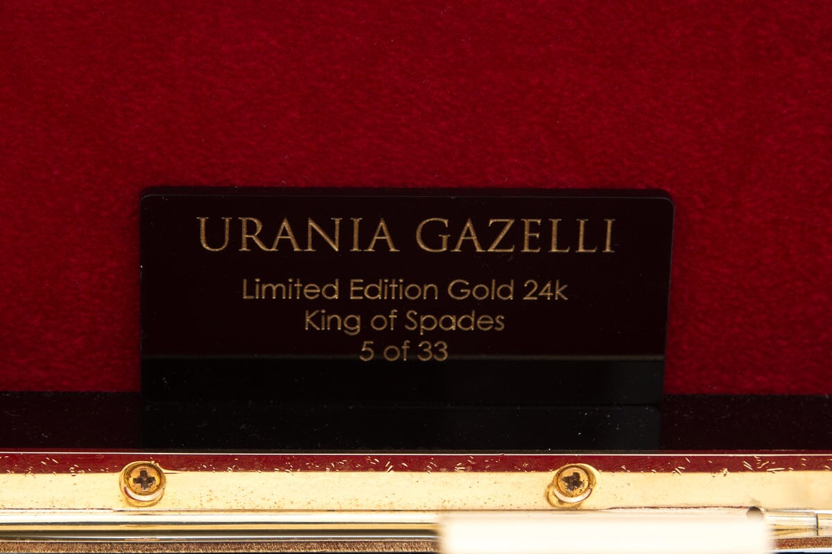 Urania Gazelli Gold & Black King Of Spades Clutch