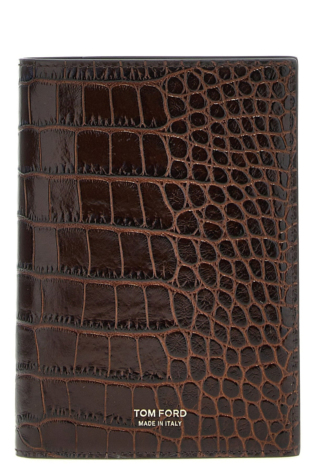 Tom Ford Men Croc Print Passport Holder