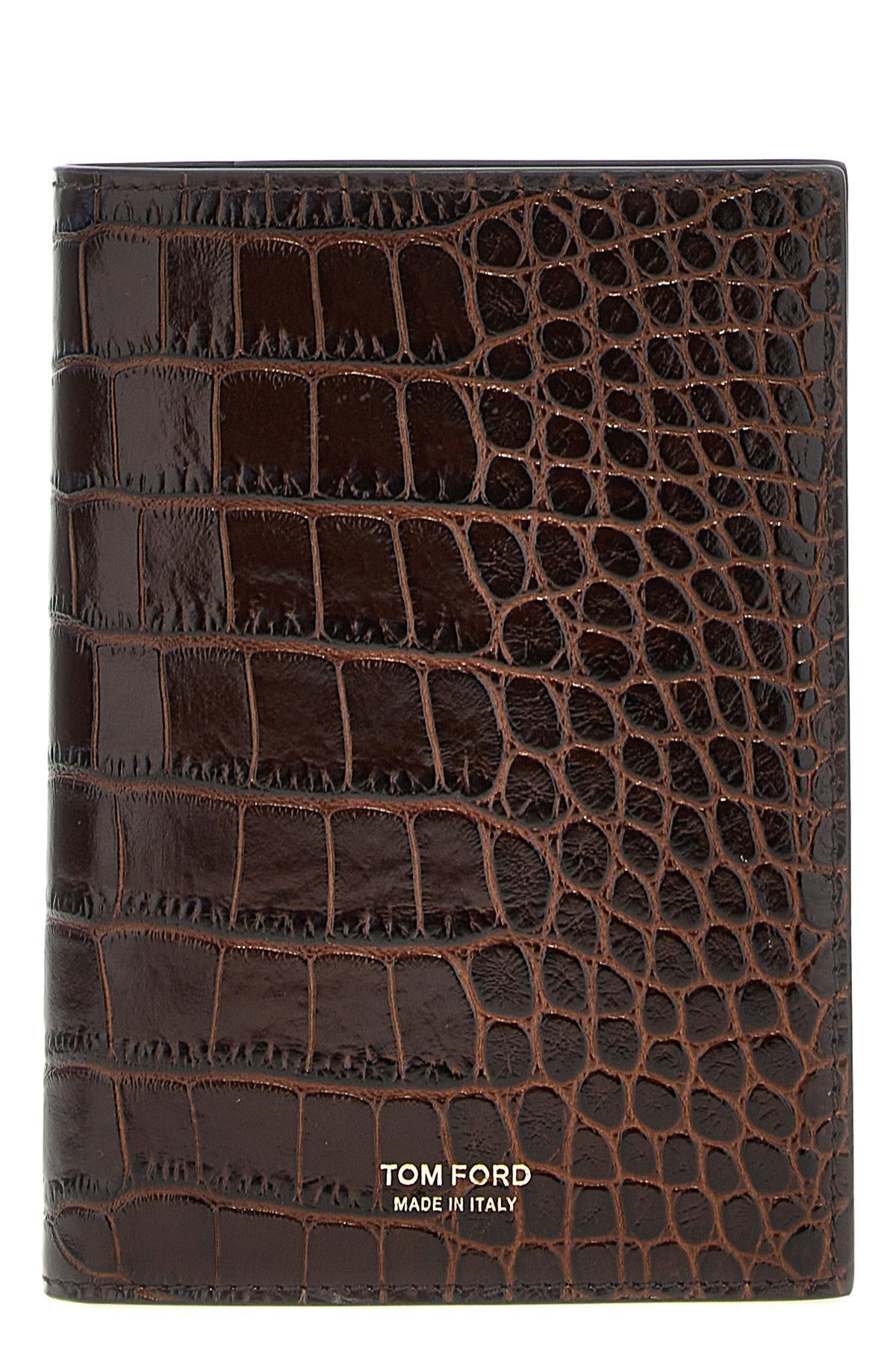 Tom Ford Men Croc Print Passport Holder