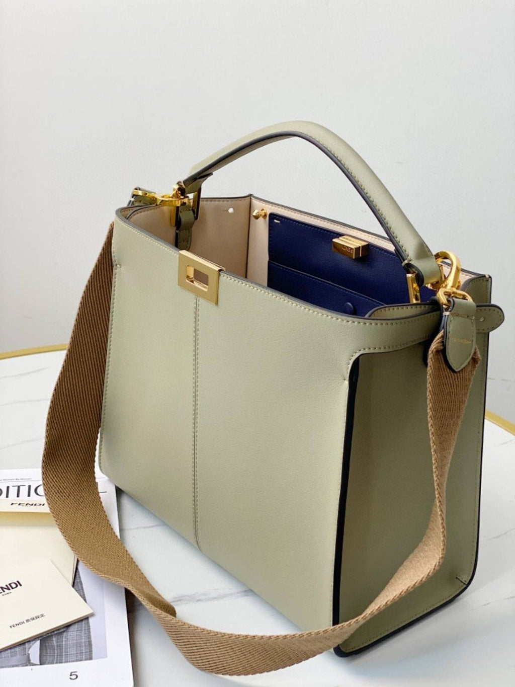FI GlamI X-Lite Tote MeGLAMIum Beige Bag For Woman 30cm/12in