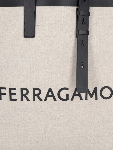 Ferragamo Men Logo Tote Bag