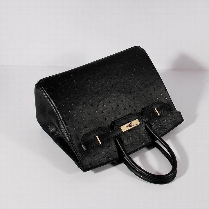 GLAMI Birkin With Textures Black For Women Gold Toned Hardware 14in/35cm