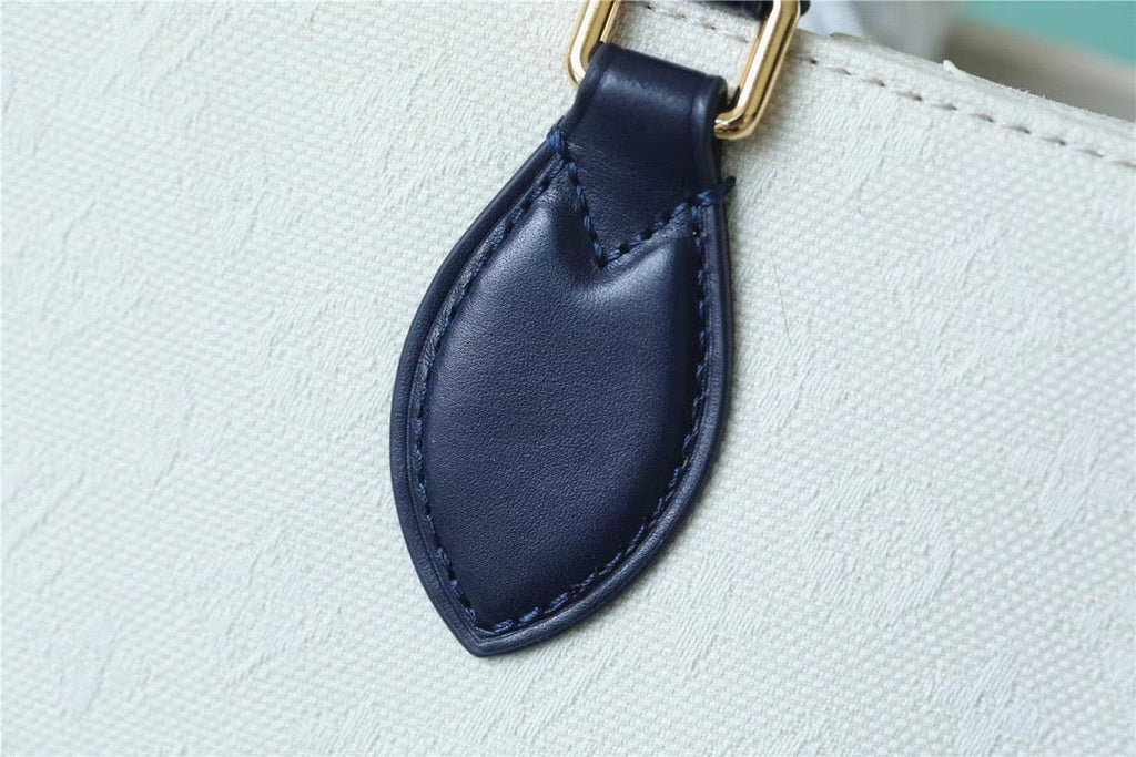 LV Onthego MM Monogram Giant And Raffia White/ Black For Women,  Shoulder And Crossbody Bags 35cm/13.8in LV 