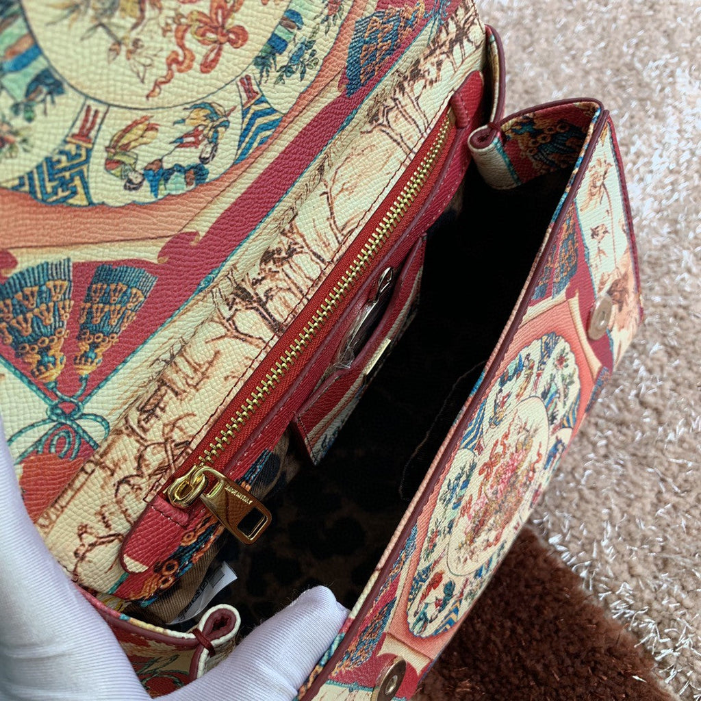 GLAMI MeGLAMIum Sicily Handbag Unique Print Motifs Muticolour For Women 10.2in/26cm GLAMI